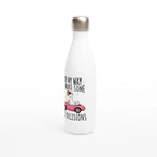 On My Way To Make Some Bad Decisions - White 17oz Stainless Steel Water Bottle White Water Bottle animal Globally Fulfilled