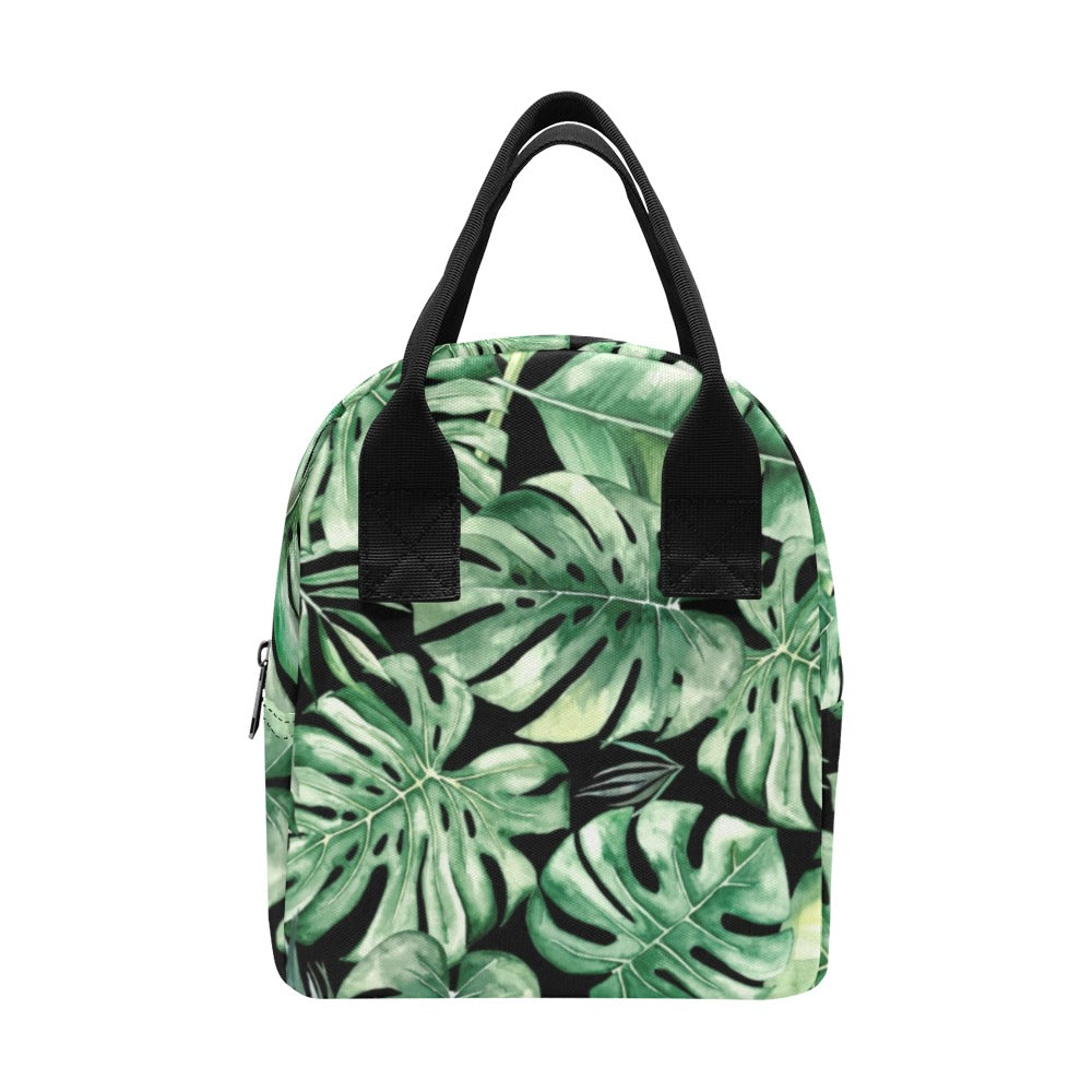Jungle Leaves - Zipper Lunch Bag One Size Zipper Lunch Bag Printed Offshore