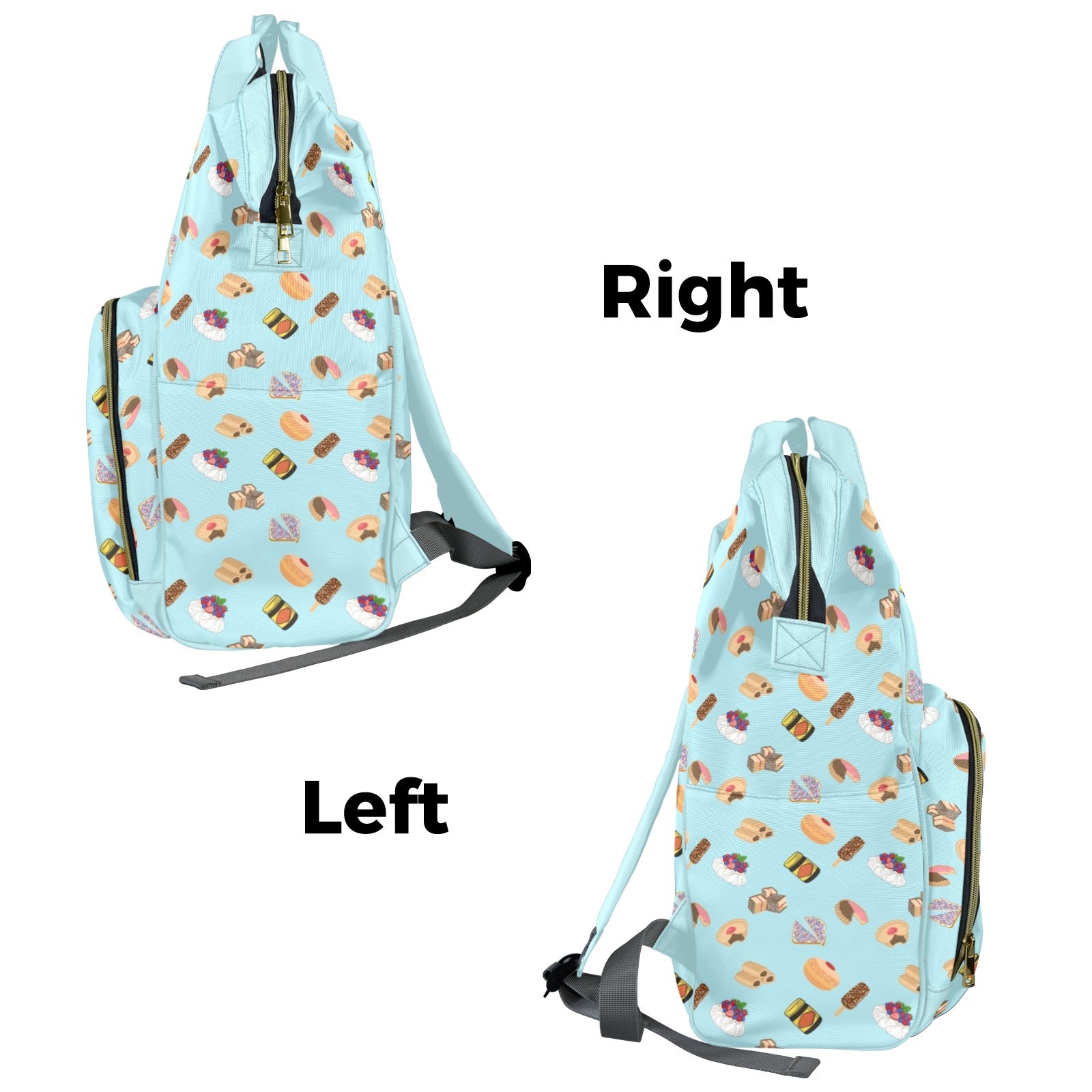 Classic Aussie Food Icons Multi-Function Backpack, Nappy / Diaper Bag Multi-function Backpack, Nappy / Diaper Bag Australia Food Printed Offshore
