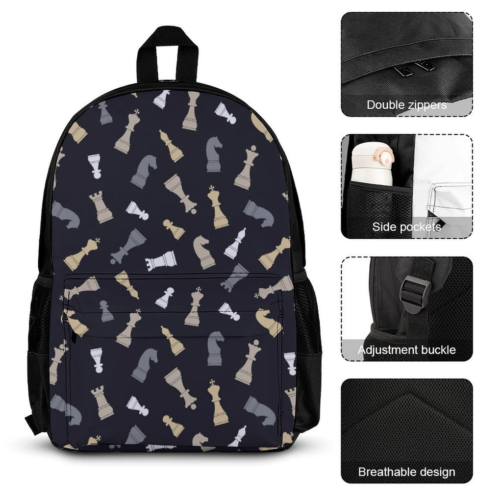 Chess Pattern - Three Piece Backpack Set