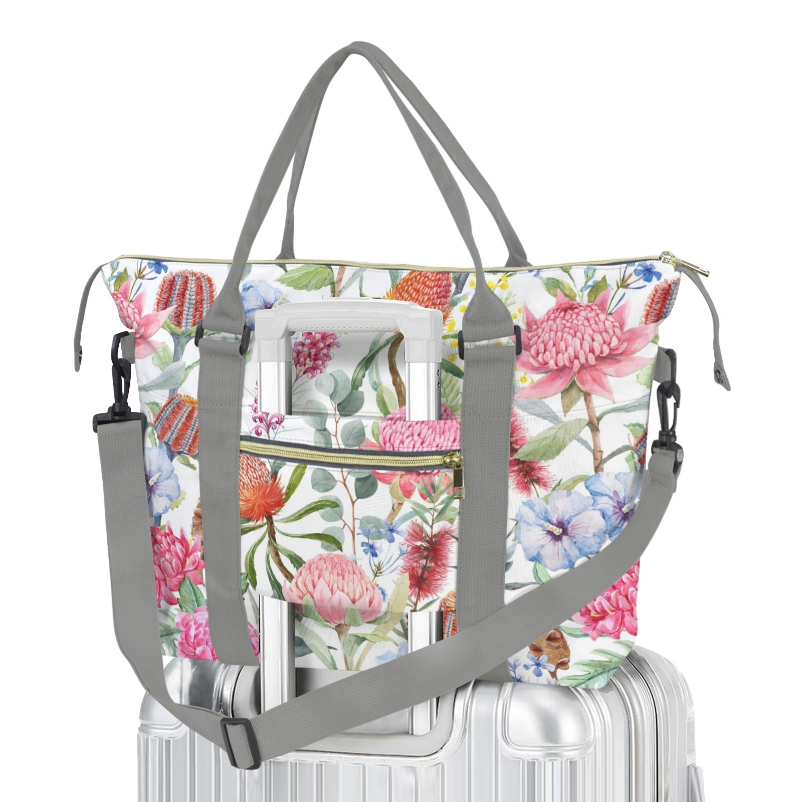 Australian Flowers Duffle Bag-Simple (Model 1715) One Size Duffle Bag-Simple (1715)