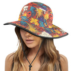 Comic Book Explosions Wide Brim Bucket Hat Wide Brim Bucket Hat comic Printed Offshore