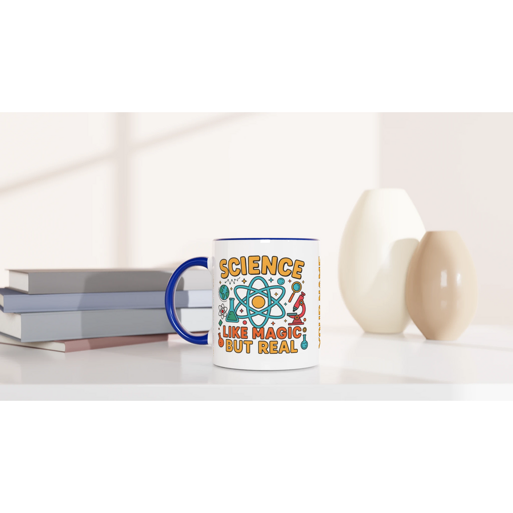 Personalised - Science, Like Magic But Real - 11oz Ceramic Mug Personalised 11oz Mug Globally Fulfilled Science