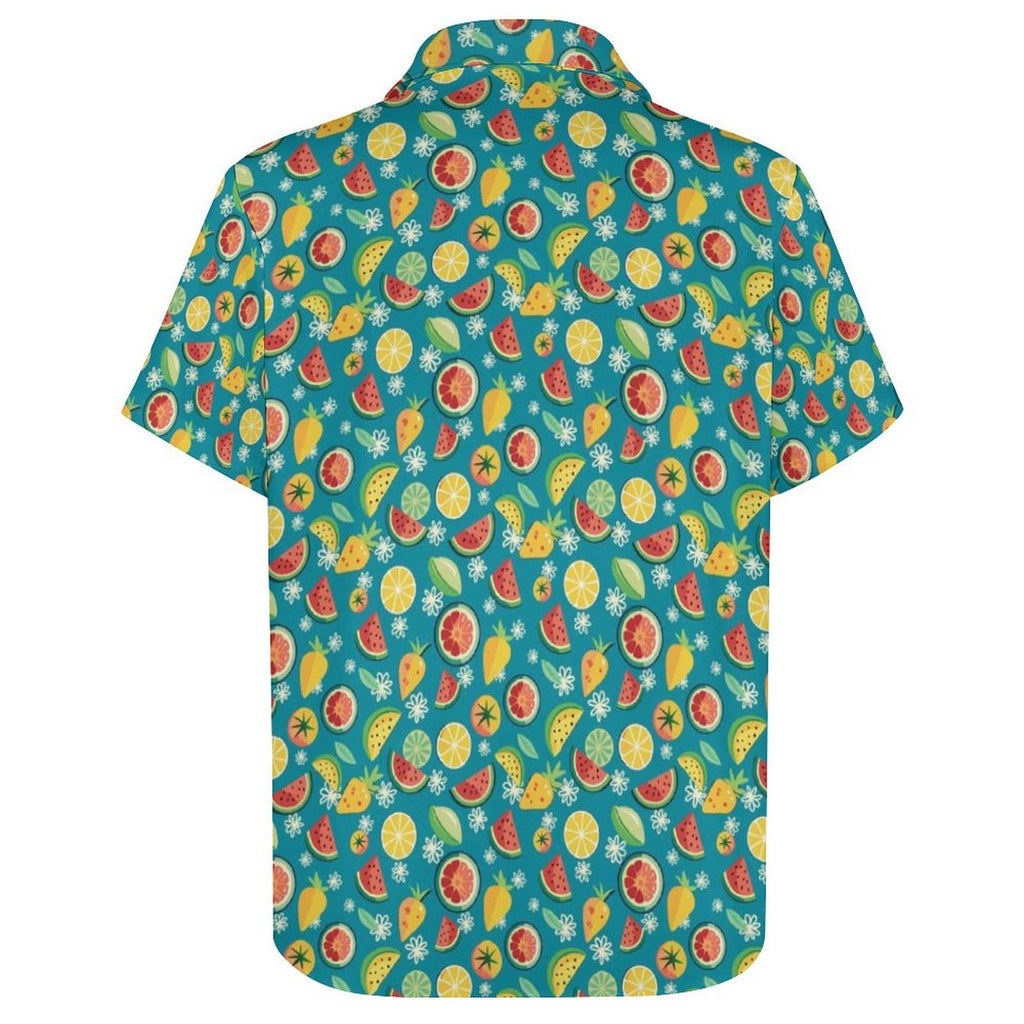Summer Fruit Women's Short-Sleeve Button Up Shirt