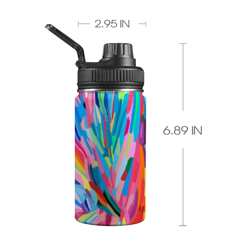 Brushstrokes - Kids Water Bottle with Chug Lid (12 oz) One Size Kids Water Bottle with Chug Lid Printed Offshore