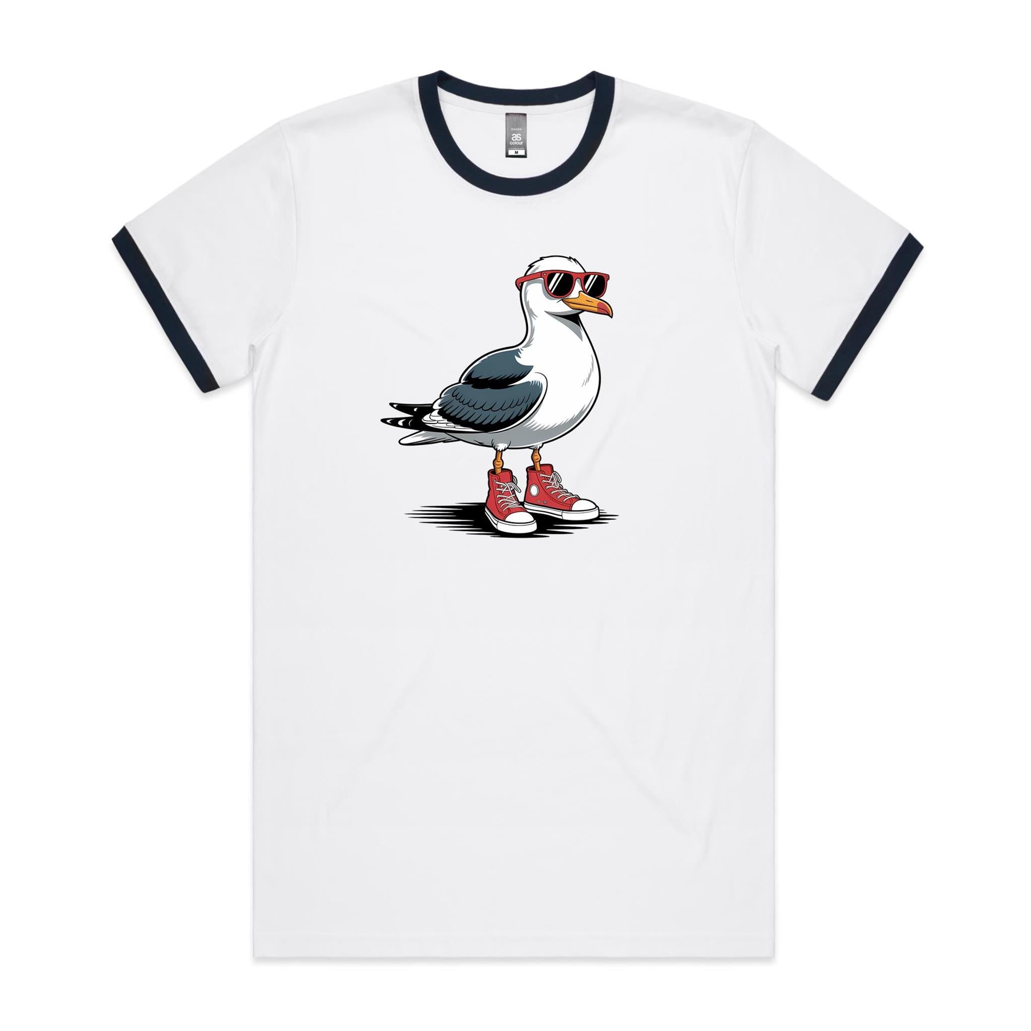 Seagull With Sunglasses And High Tops AS Colour Staple Ringer Tee