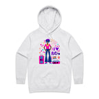 I Love Retro - Womens Hoodie White Marle Womens Hoodie Printed In Australia Retro