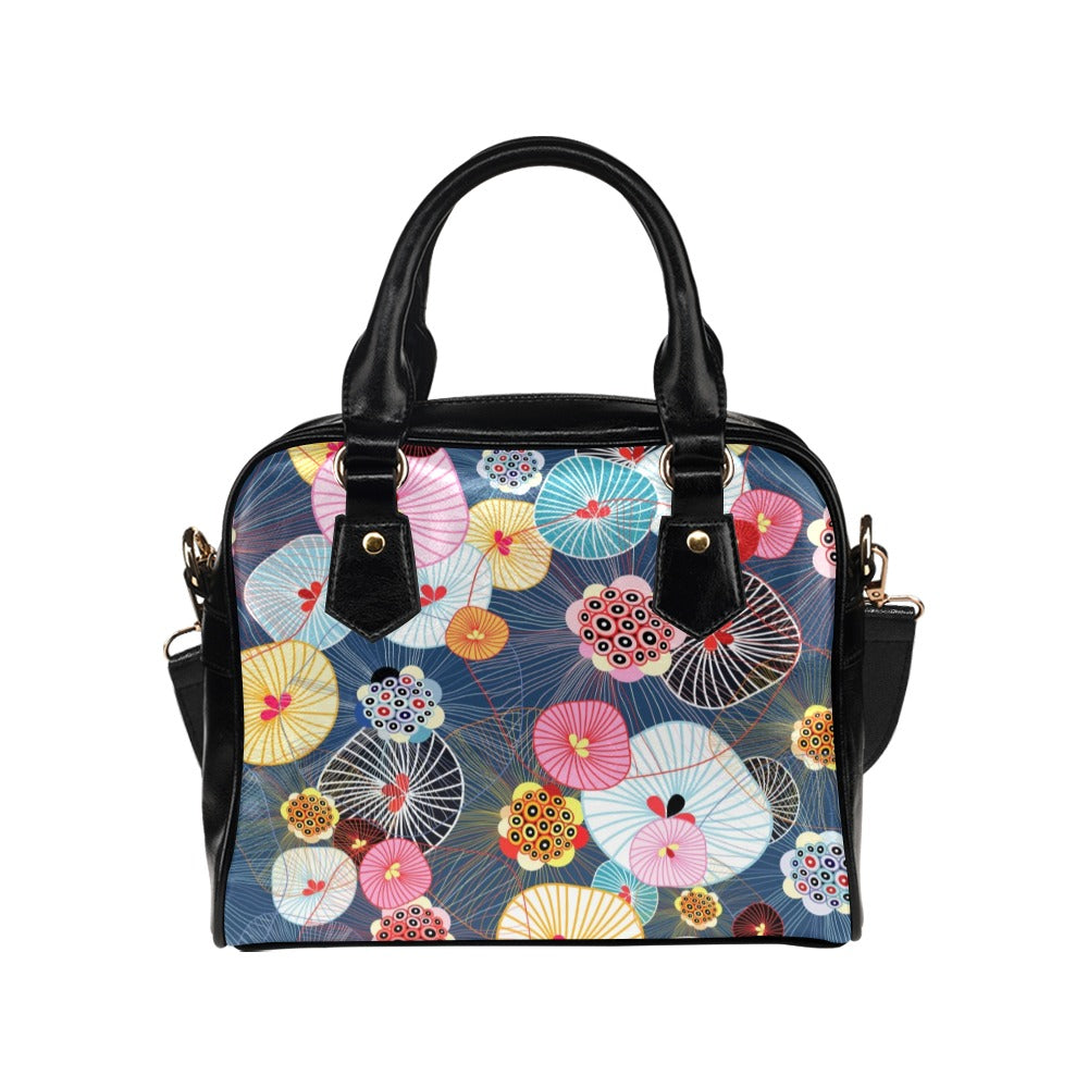 Abstract Floral - Shoulder Handbag (Model 1634) Shoulder Handbags (1634)