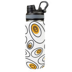 Abstract Eggs - Insulated Water Bottle with Dual-Use Lid (18oz) One Size Insulated Water Bottle with Dual-Use Lid (18oz) Food Printed Offshore