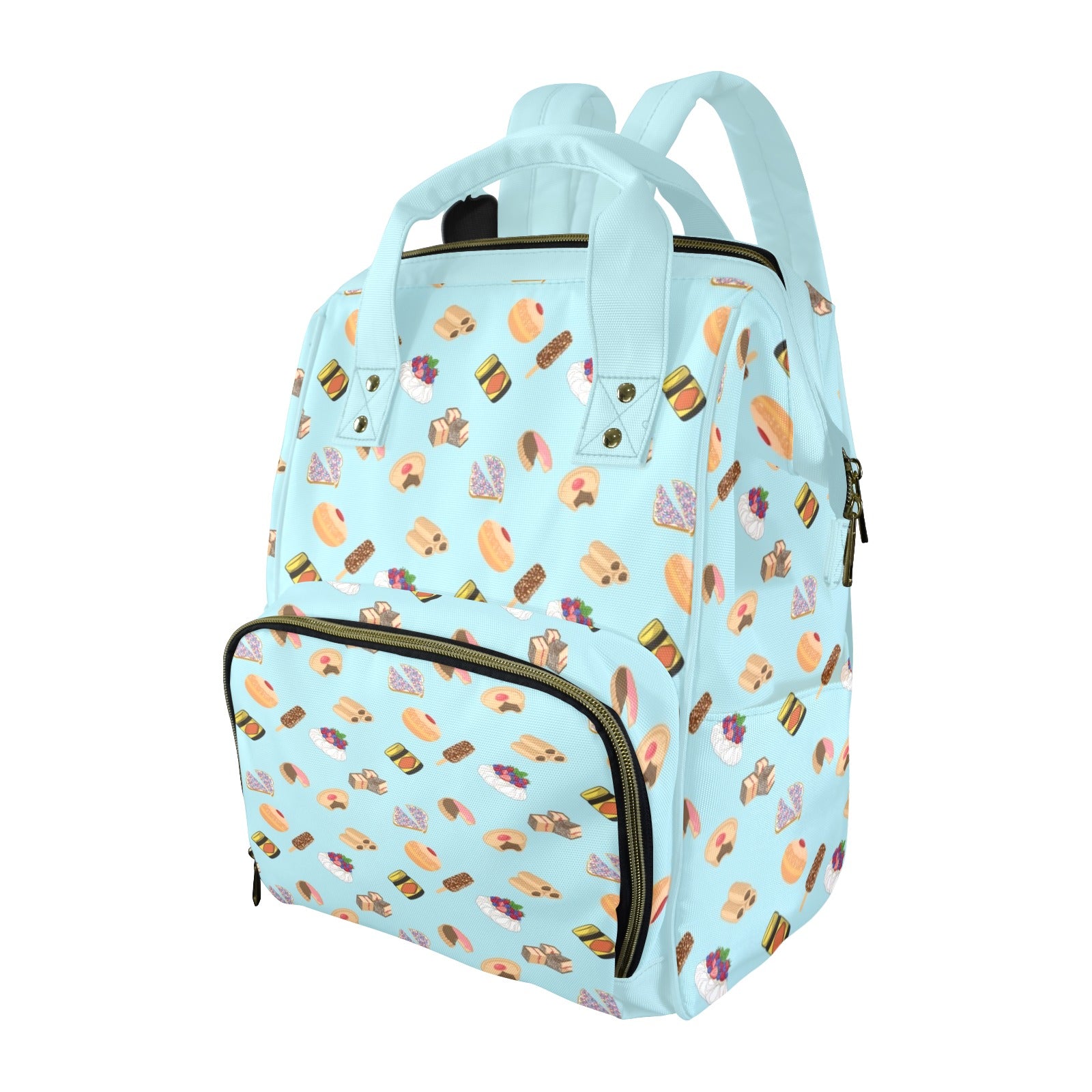 Classic Aussie Food Icons Multi-Function Backpack, Nappy / Diaper Bag One Size Multi-function Backpack, Nappy / Diaper Bag Australia Food Printed Offshore