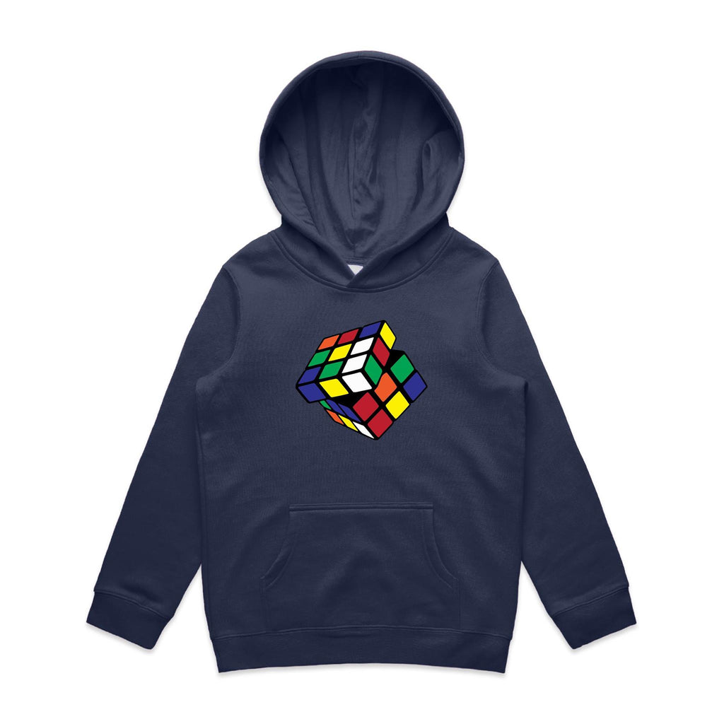 Game Cube - Kids Hoodie Midnight Blue Kids Hoodie Printed In Australia