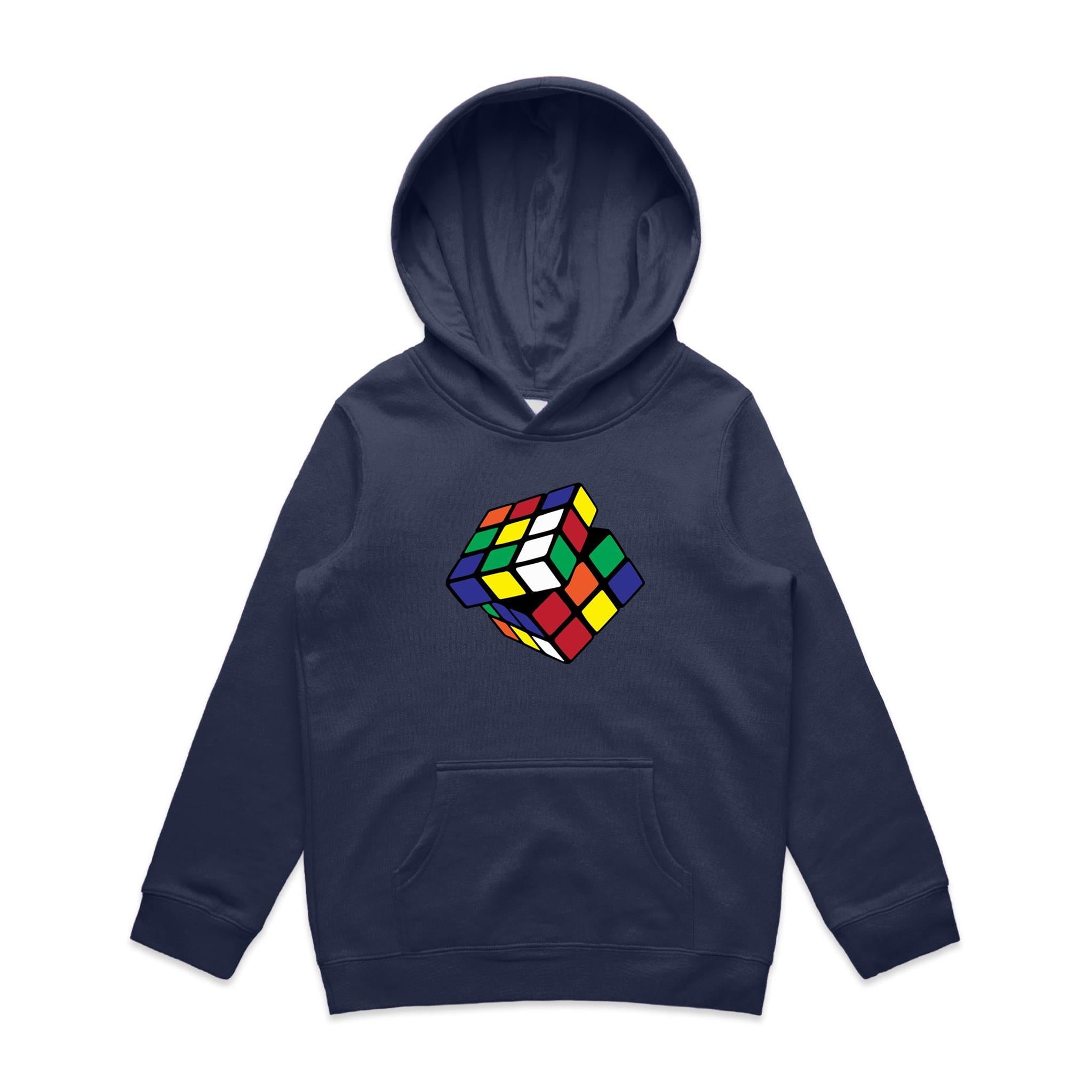 Game Cube - Kids Hoodie Midnight Blue Kids Hoodie Printed In Australia