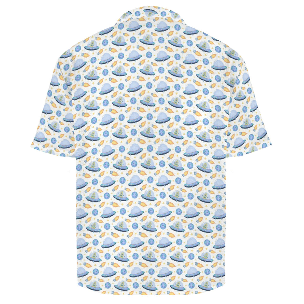 UFO's Men's Crinkle Hawaiian Shirt