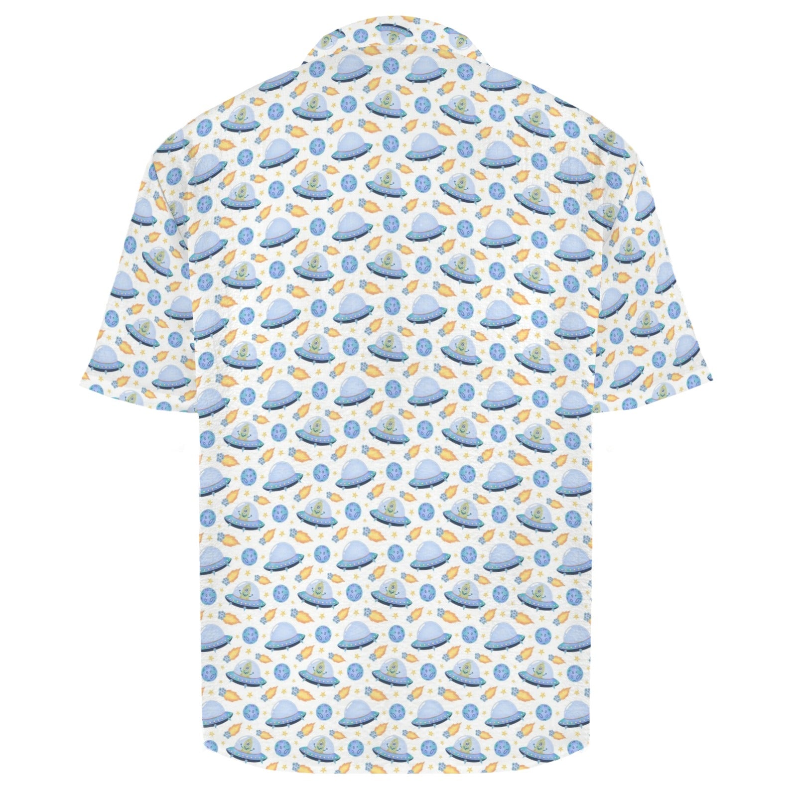 UFO's Men's Crinkle Hawaiian Shirt