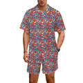Comic Book Cells Men's Hawaiian Shirt & Shorts Set Men's Hawaiian Shirt & Shorts Set comic Printed Offshore