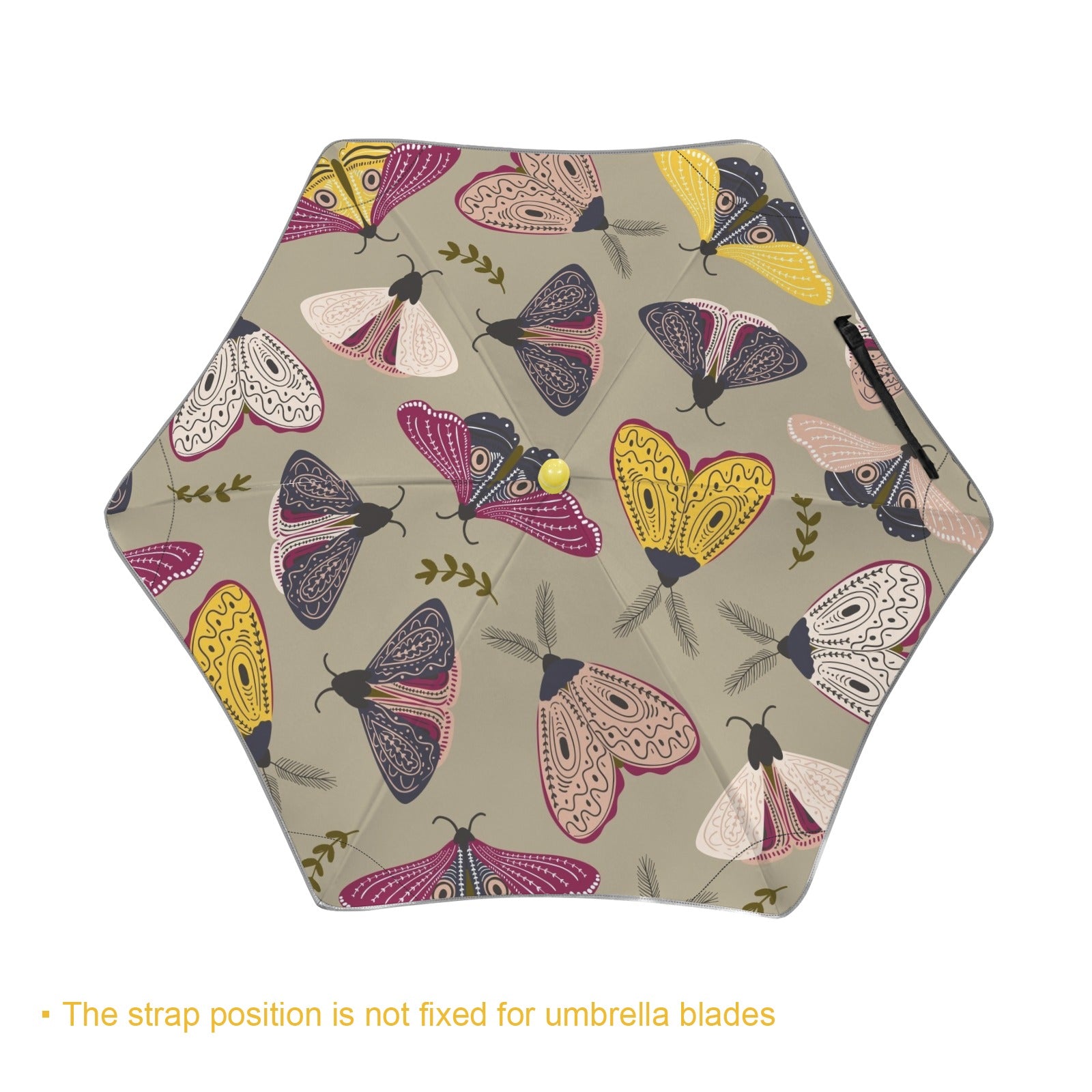 Pretty Moths Kids Safe Round Corner Umbrella