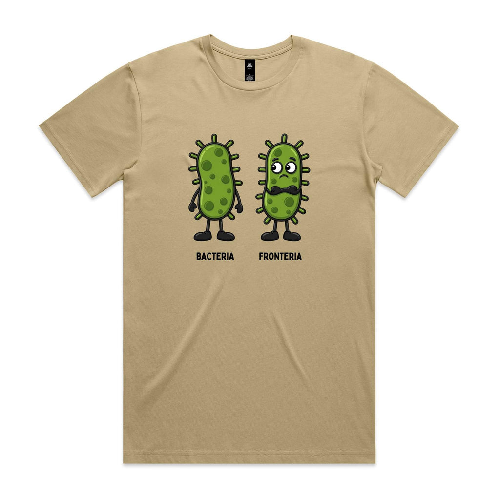 Bacteria Fronteria Men's AS Colour T-shirt Khaki Mens T-shirt Printed In Australia Science