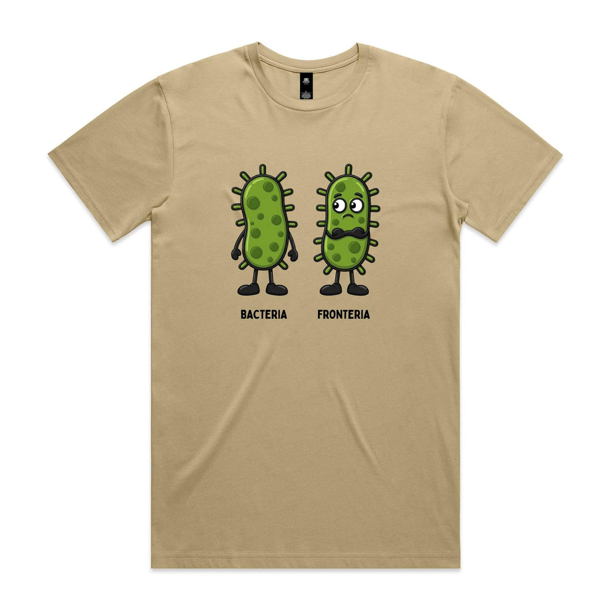 Bacteria Fronteria Men's AS Colour T-shirt Khaki Mens T-shirt Printed In Australia Science