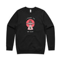 I Want To Be-Leaf, UFO AS Colour Stencil Crew Sweatshirt Unisex Black Sweatshirt Printed In Australia Sci Fi