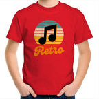 Retro Music - Kids Youth T-Shirt Red Kids Youth T-shirt Music Printed In Australia Retro