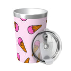 Pink Ice Cream Cones Small Stainless Steel Travel Mug Cup 12oz/350ml