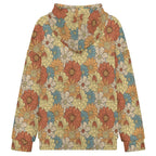 Vintage Retro Floral Women's Full-Zip Hoodie