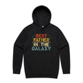 Best Father In The Galaxy Men's AS Colour Hoodie Black Mens Hoodie Dad Printed In Australia