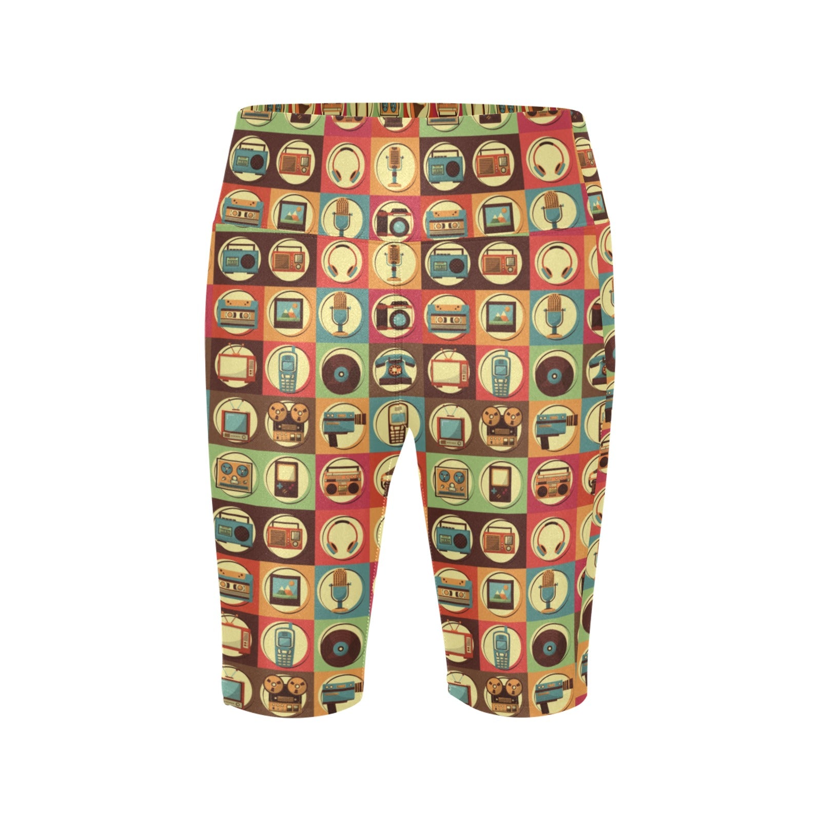 Retro Life - Women's Bike Shorts With Side Pockets Women's Bike Shorts Printed Offshore Retro