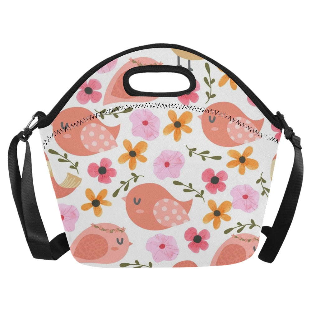 Lovely Birds - Neoprene Lunch Bag Neoprene Lunch Bag Printed Offshore