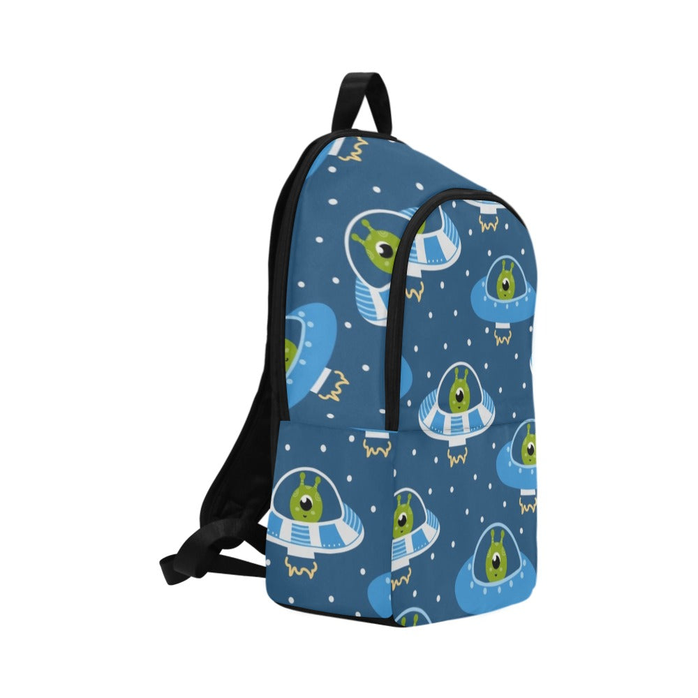 Cute Aliens in UFOs - Fabric Backpack