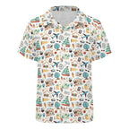 Travel And Explore Kids Youth Short Sleeve Button Up Shirt