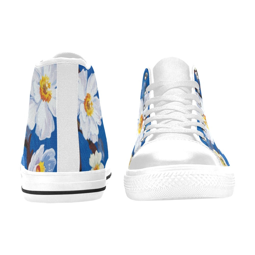 Watercolour Blossoms - Women's High Top Canvas Shoes
