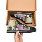 City Scape - Men's High Top Canvas Shoes