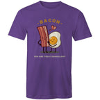 Bacon, You Are Truly Egg-cellent - Mens T-Shirt Purple Mens T-shirt Food Printed In Australia