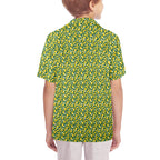 Happy Bananas Senior Kids Hawaiian Shirt Senior Kids Hawaiian Shirt 8-15 Food Printed Offshore