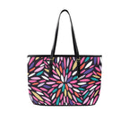 Colour Burst - Leather Tote Bag-Large