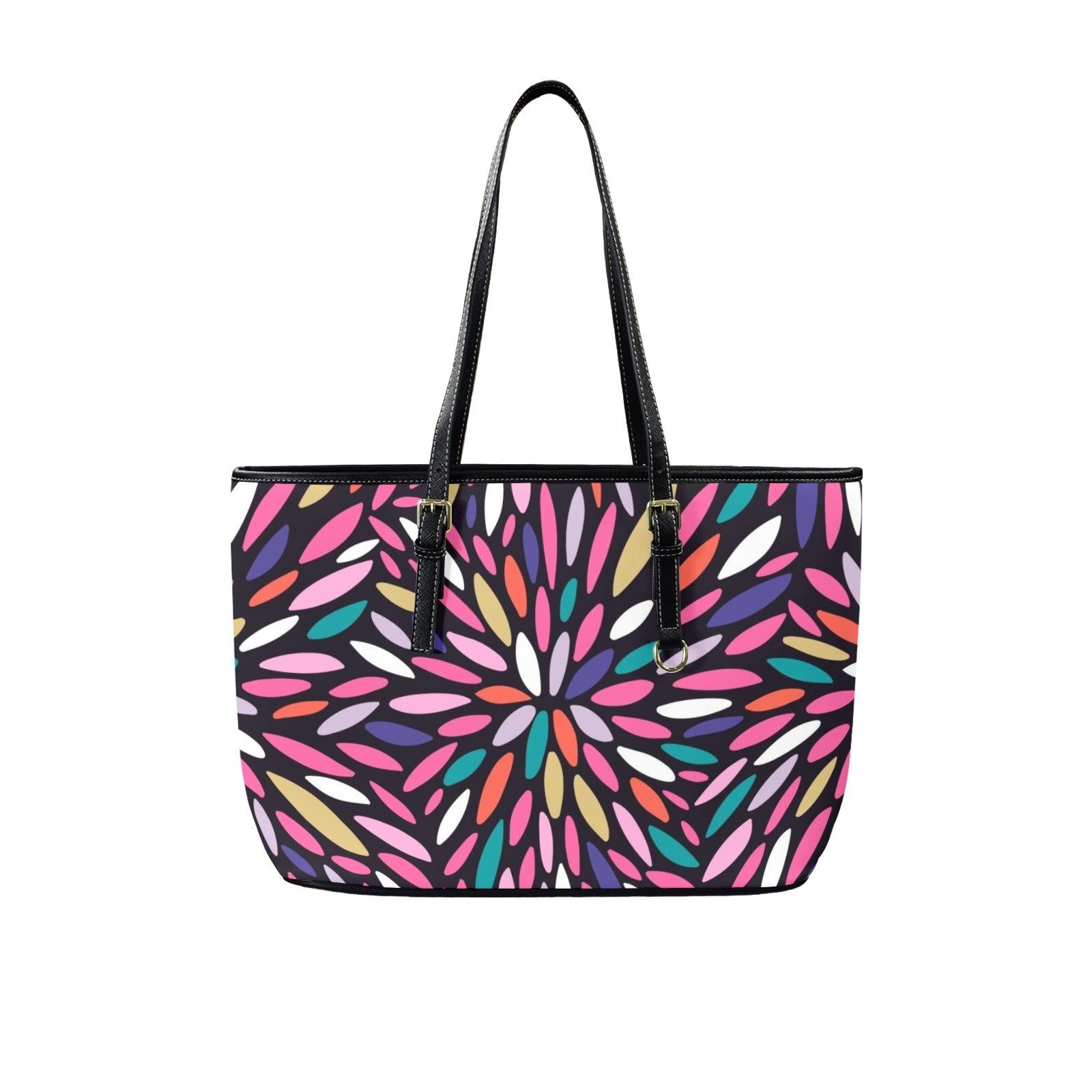 Colour Burst - Leather Tote Bag-Large