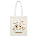 Think Positive, Maths Parcel Canvas Tote Bag Default Title Small Tote Bag Maths Positivity Printed In Australia