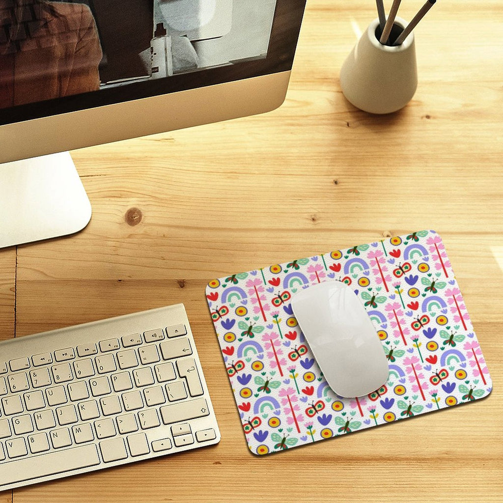 Rainbows And Butterflies Leather Mouse Pad Leather Mouse Pad Printed Offshore