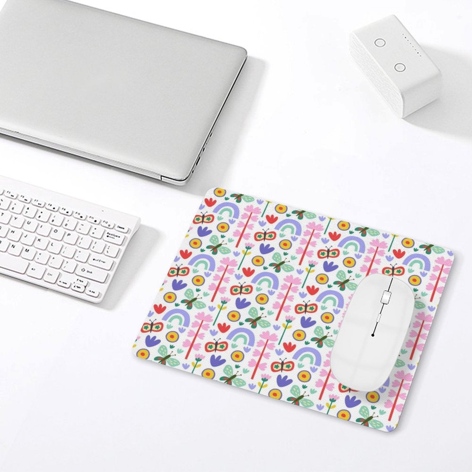 Rainbows And Butterflies - Leather Mouse Pad Leather Mouse Pad Printed Offshore