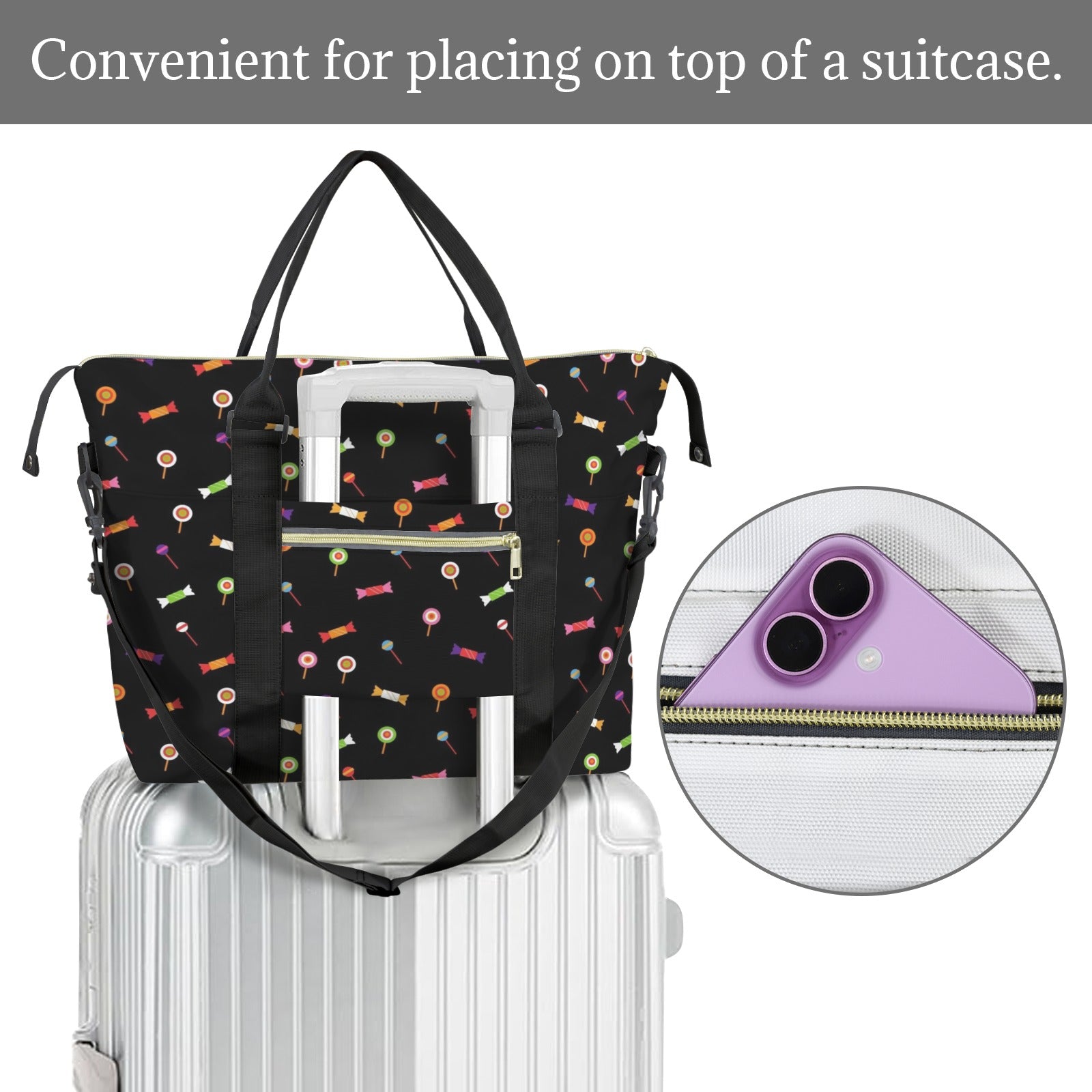 Candy Duffle Bag-Simple (Model 1715) Duffle Bag-Simple (1715)