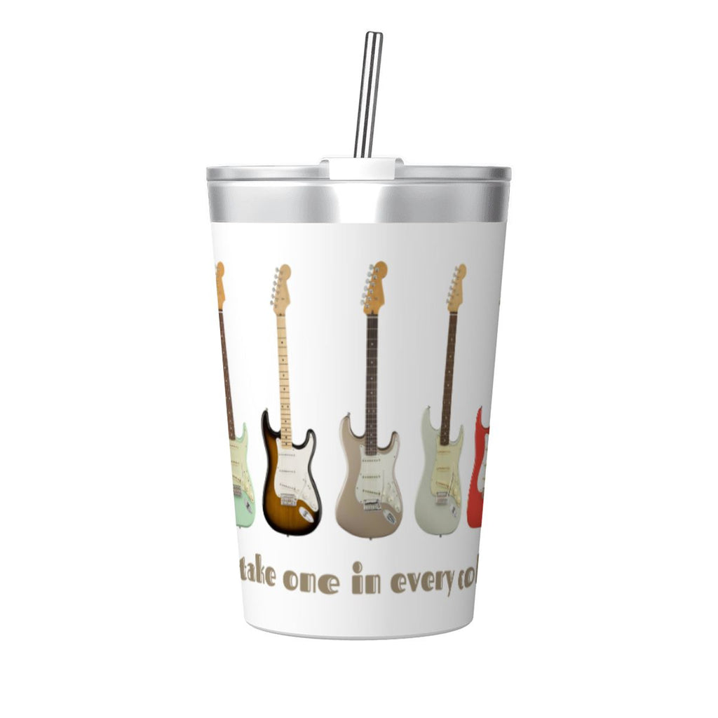 Guitars In Every Colour Small Stainless Steel Travel Mug Cup 12oz/350ml