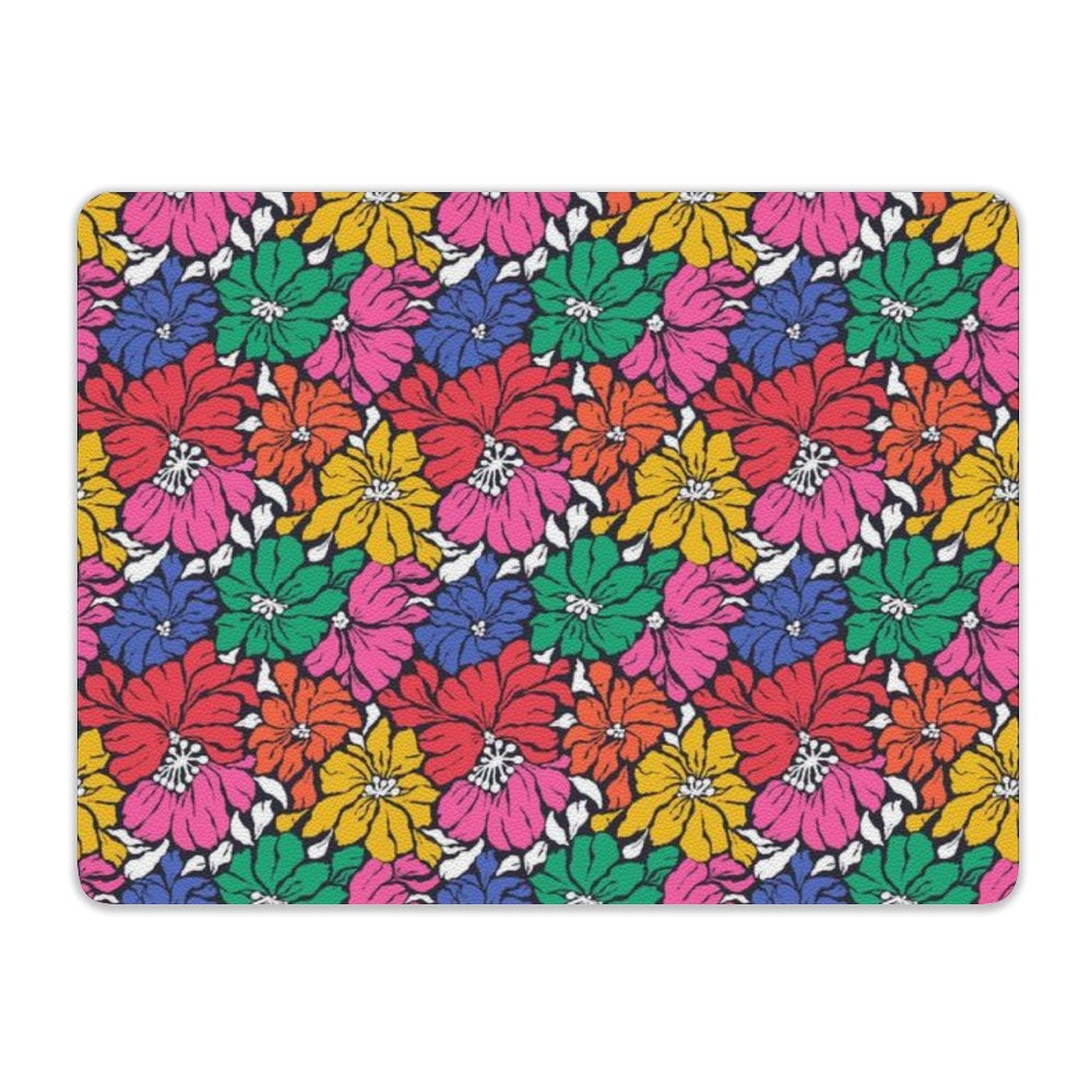 Bright And Bold Flowers Leather Mouse Pad Leather Mouse Pad Plants Printed Offshore