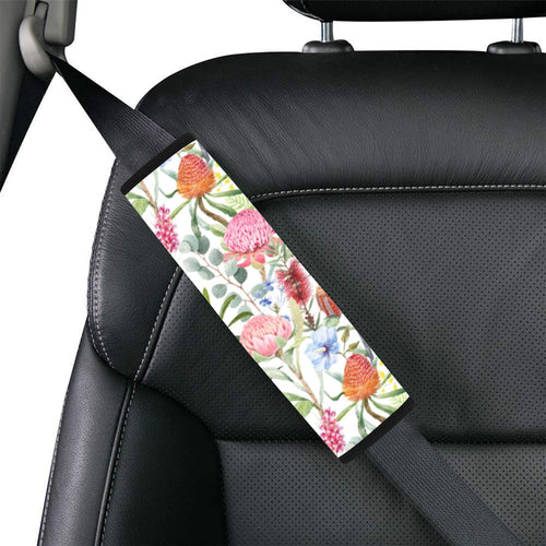 Australian Flowers Car Seat Belt Cover 7''x10'' (Pack of 2) Car Seat Belt Cover 7x10 (Pack of 2) Plants Printed Offshore