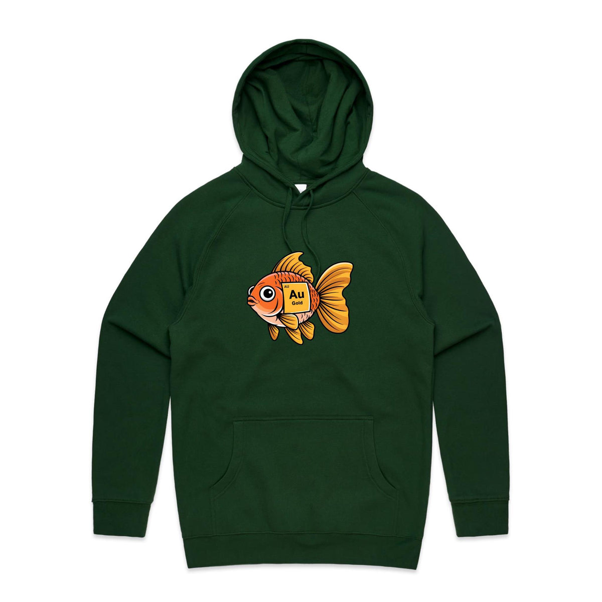 Gold Fish Periodic Table Men's AS Colour Hoodie