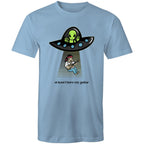 Alien Abduction, At Least I Have My Guitar - Mens T-Shirt Carolina Blue Mens T-shirt Music Printed In Australia Sci Fi