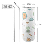 Cute Baby Animals - 20oz Tall Skinny Tumbler with Lid and Straw