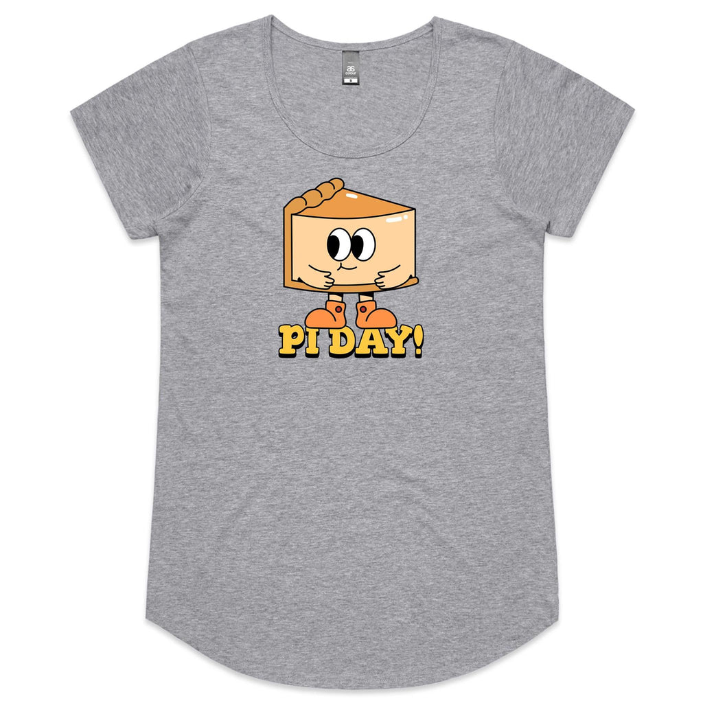 Pi Day, Maths - Womens Scoop Neck T-Shirt Grey Marle Womens Scoop Neck T-shirt Maths Printed In Australia