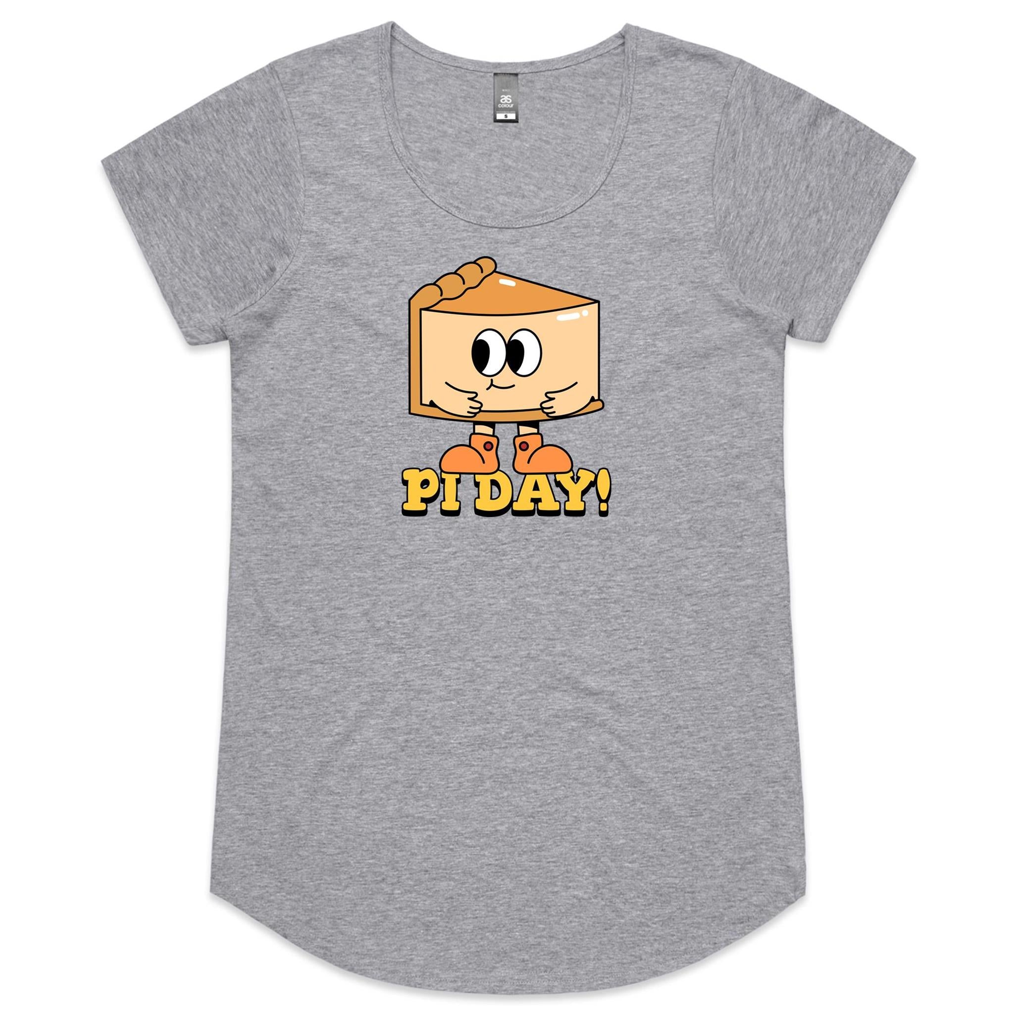 Pi Day, Maths - Womens Scoop Neck T-Shirt Grey Marle Womens Scoop Neck T-shirt Maths Printed In Australia