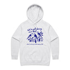 Birds, We're All Doing Our Best, Embarrassing tbh Women's AS Colour Hoodie White Marle Womens Hoodie animal Birds Printed In Australia